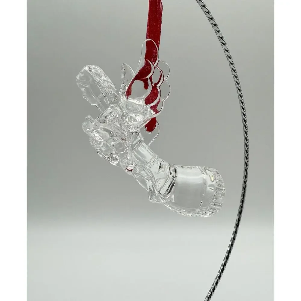 Waterford Crystal Angel Playing Lute Christmas Ornament 4” Vintage 2003